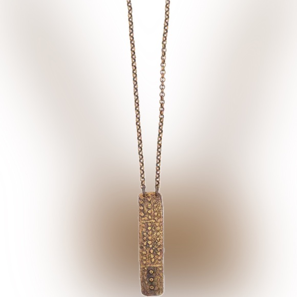 Phish collabo w Jennifer Kahn: Oxidized Brass Necklace w Phish “Free” pendant - Picture 5 of 6